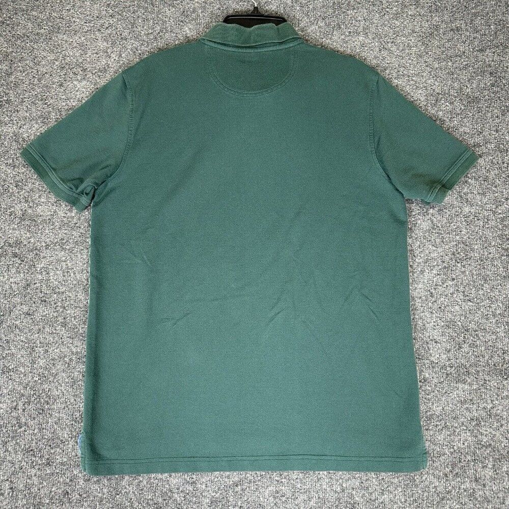Izod Polo Shirt Mens Large Green Striped Short Sleeve Golf Casual Dadcore Adult - Picture 5 of 7